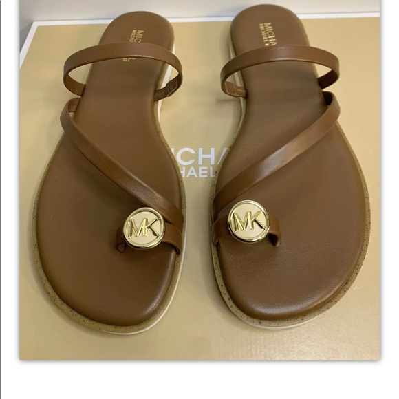 Brand New Michael Kors Letty Toe Ring Sandals - Picture 1 of 11